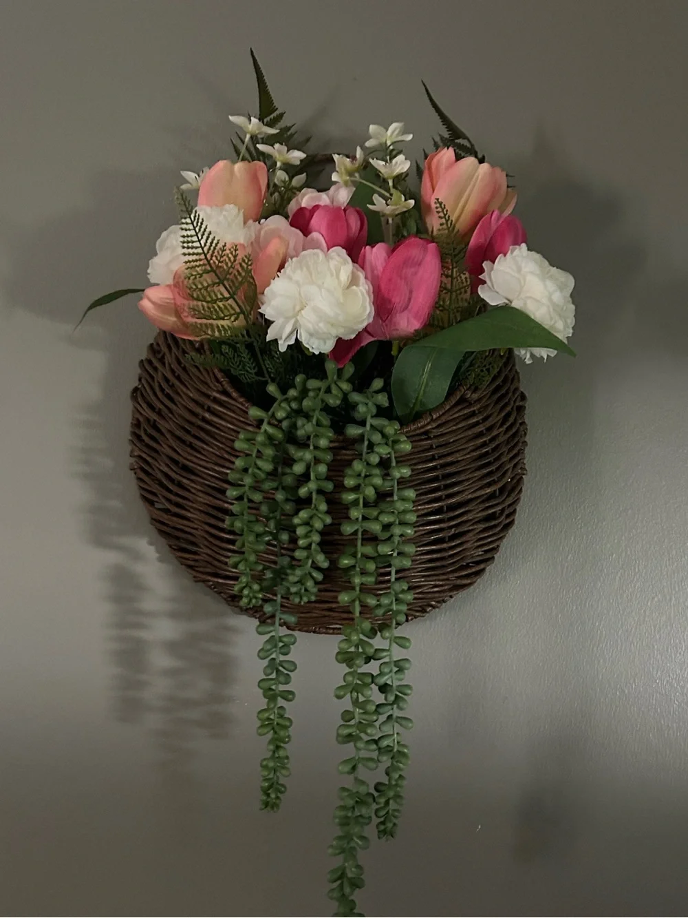 Mixed floral hanging basket